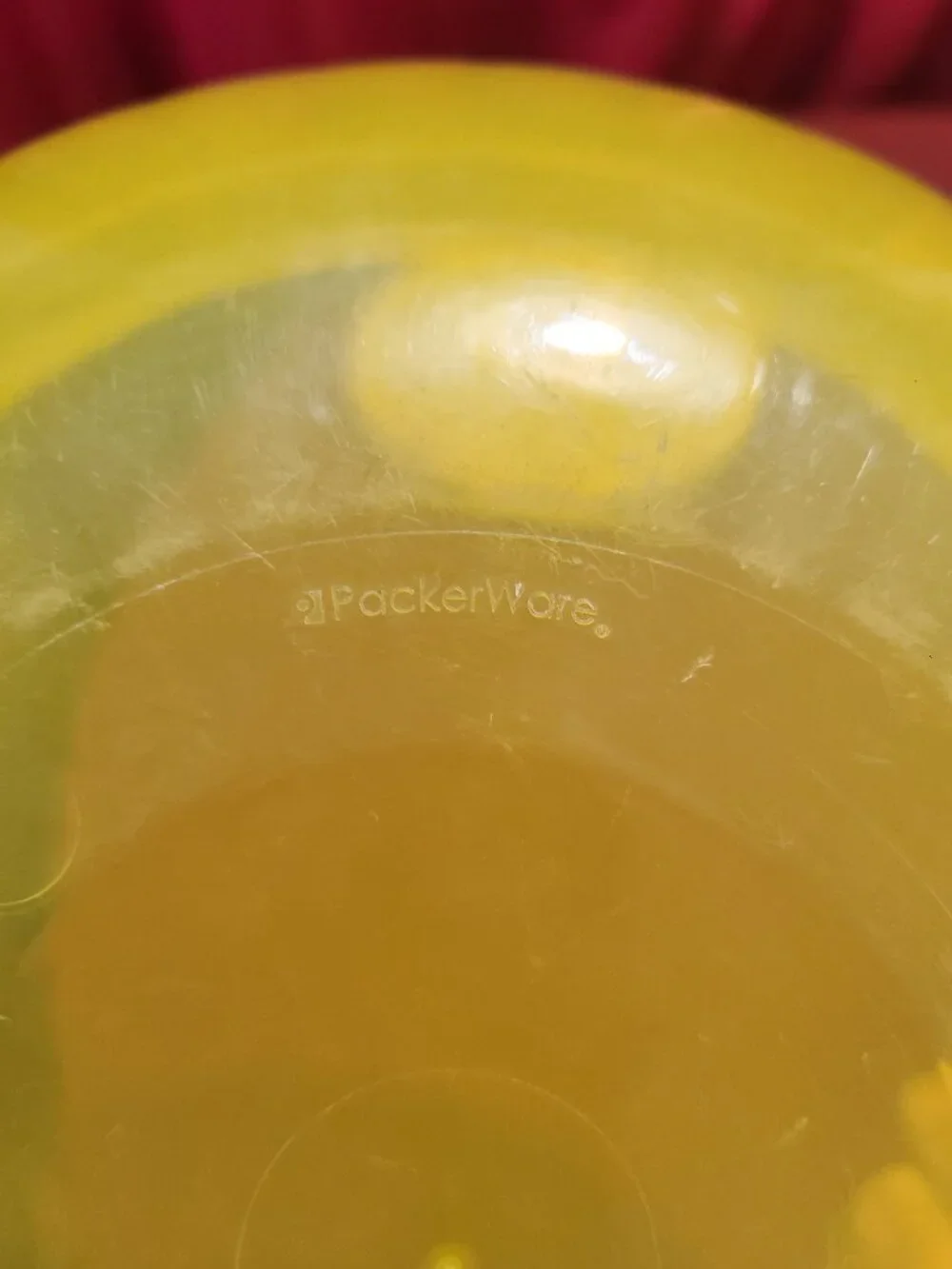Packerware Large Bowl w/Lid 10” Diameter Yellow Vintage Made In USA